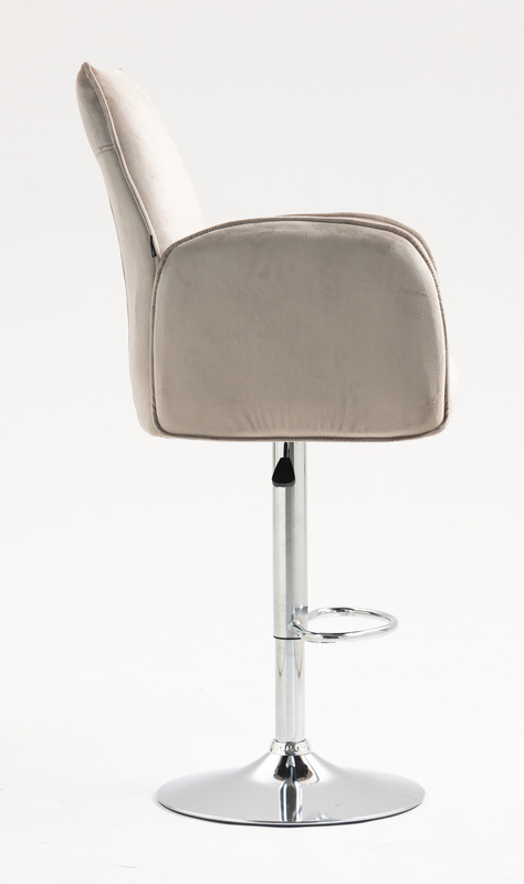 FOTEL HR280W LATTE WELUR CHROMOWANA PODSTAWA