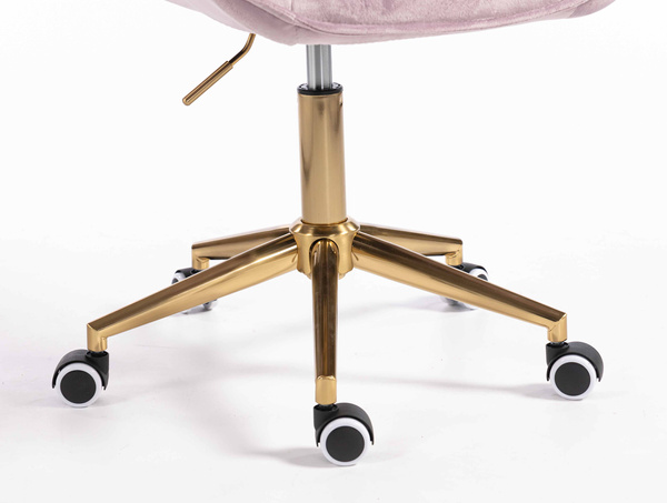 FOTEL HR350K WRZOSOWY WELUR ZŁOTA PODSTAWA