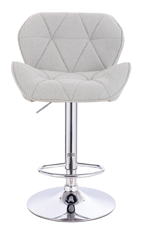 FOTEL HR111W SZARE BARANEK CHROMOWANA PODSTAWA