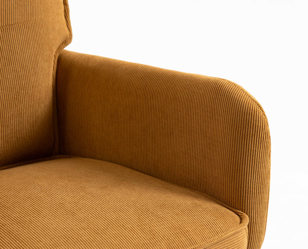 HOKER HR250W ŻÓŁTY CURRY PREMIUM CORD SZTRUKS ZŁOTA PODSTAWA