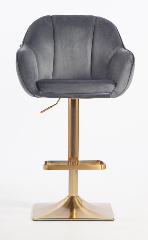 HOKER HR2055KW GRAFITOWY WELUR ZŁOTA PODSTAWA