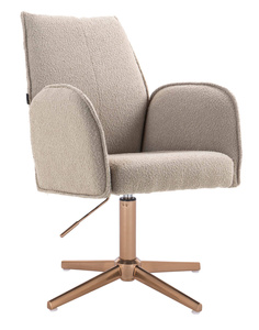 FOTEL HR280CROSS LATTE BARANEK ZŁOTA PODSTAWA