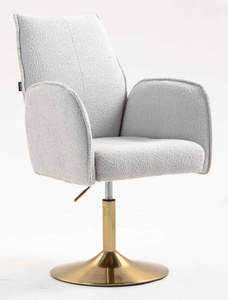 FOTEL HR280N SZARY BARANEK ZŁOTA PODSTAWA