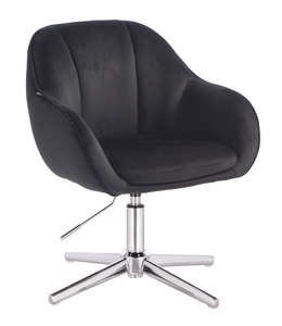 HOKER HR2055CROSS CZARNY WELUR CHROMOWANA PODSTAWA