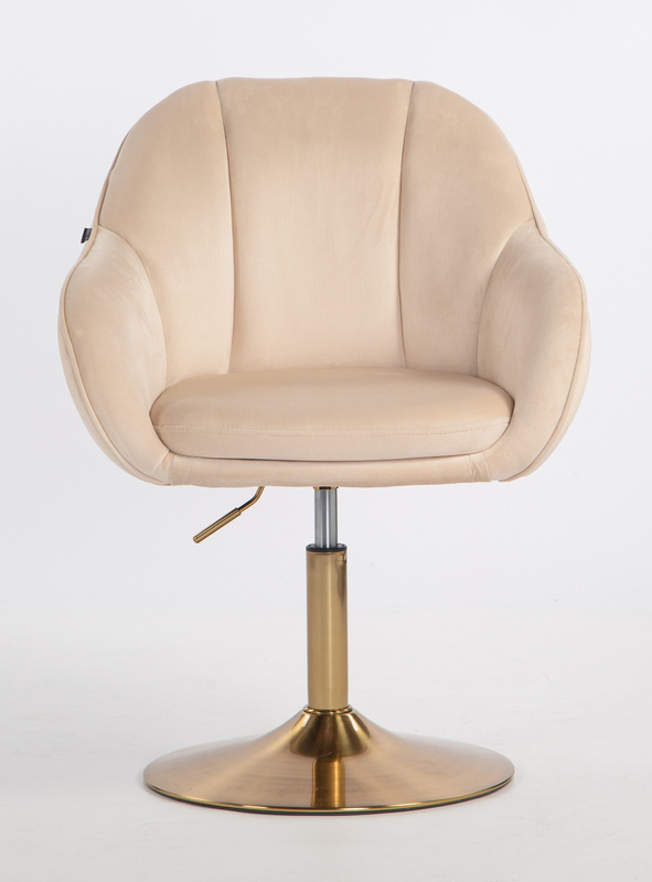 HOKER HR2055N KREMOWY WELUR ZŁOTA PODSTAWA