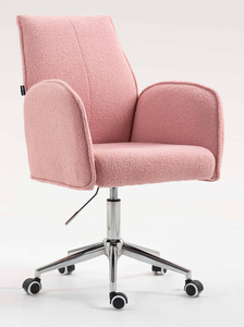 FOTEL HR280K PUDROWY RÓŻ BARANEK CHROMOWANA PODSTAWA