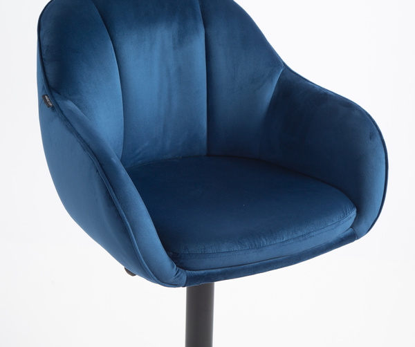 HOKER HR2055W CIEMNE MORZE WELUR CZARNA PODSTAWA