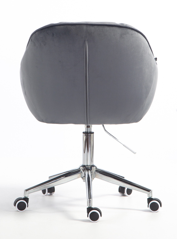 HOKER HR2055K GRAFITOWY WELUR CHROMOWANA PODSTAWA