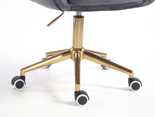 HOKER HR2055K GRAFITOWY WELUR ZŁOTA PODSTAWA