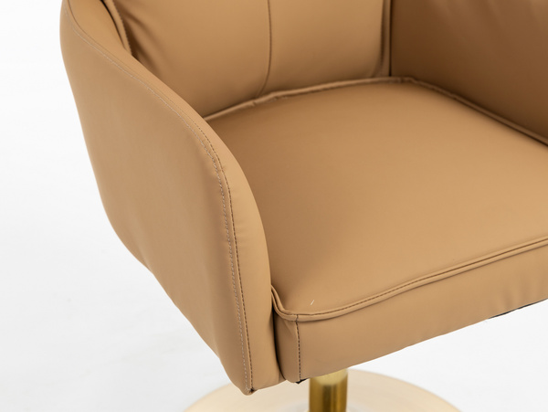 HOKER HR250N KARMELOWY EKOSKÓRA PREMIUM SOFT ZŁOTA PODSTAWA