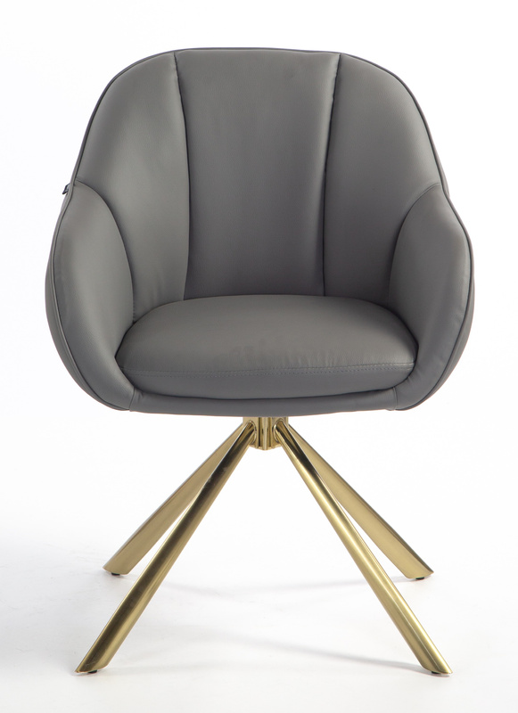 FOTEL HR2055 SZARY ZŁOTY PAJĄK