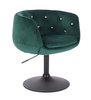 FOTEL HR333CN BUTELKOWA ZIELEŃ WELUR CZARNA PODSTAWA