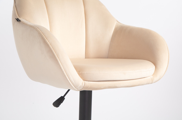 HOKER HR2055KW KREMOWY WELUR CZARNA PODSTAWA