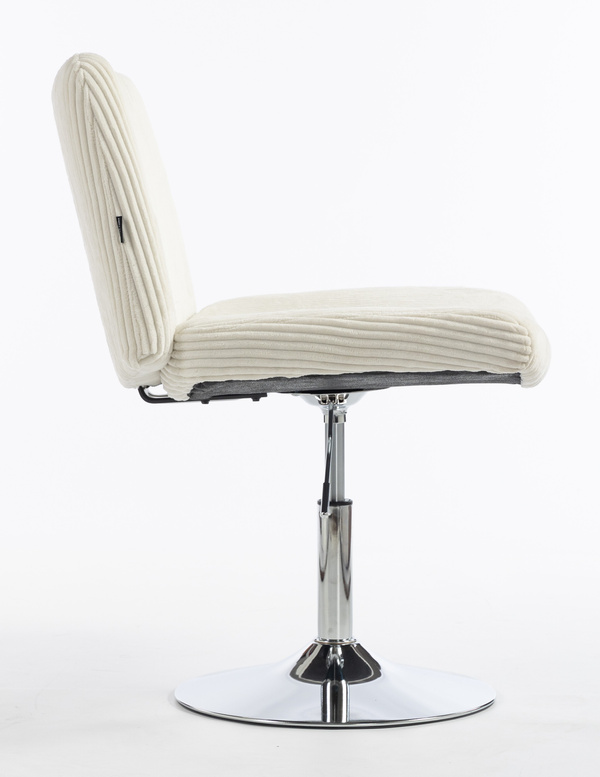 HOKER HR150N BIAŁY SZTRUKS CHROMOWANA PODSTAWA