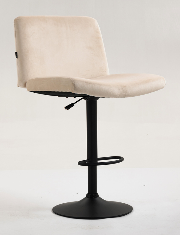 HOKER HR150W KREMOWY WELUR CZARNA PODSTAWA