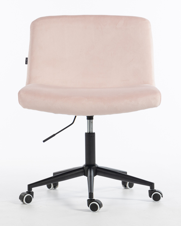 HOKER HR150K PUDROWY RÓŻ WELUR CZARNA PODSTAWA