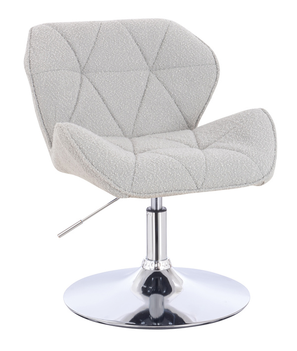 FOTEL HR111N SZARY BARANEK CHROMOWANA PODSTAWA