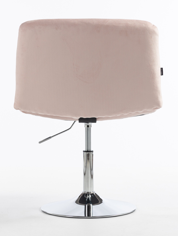 HOKER HR150N PUDROWY RÓŻ WELUR CHROMOWANA PODSTAWA