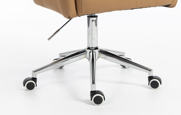 HOKER HR250K KARMELOWY EKOSKÓRA PREMIUM SOFT CHROMOWANA PODSTAWA