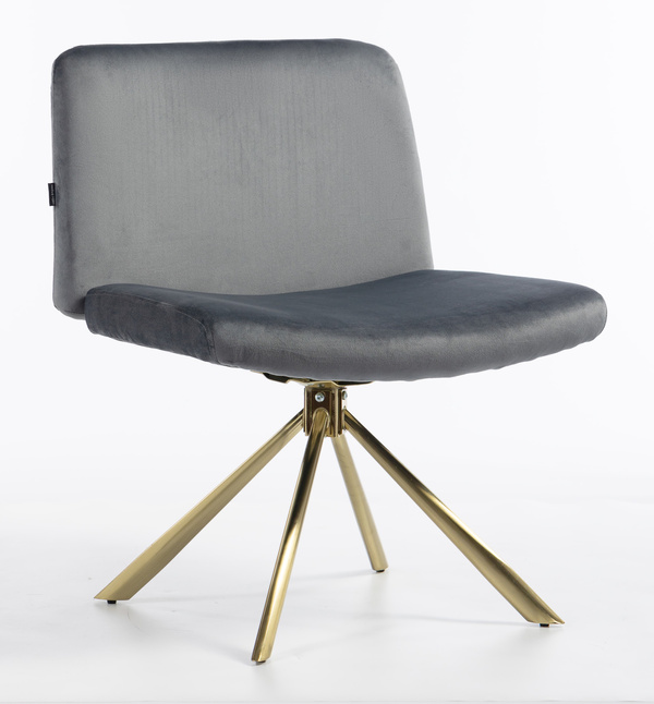 HOKER HR150 PAJĄK GRAFITOWY WELUR  ZŁOTA PODSTAWA