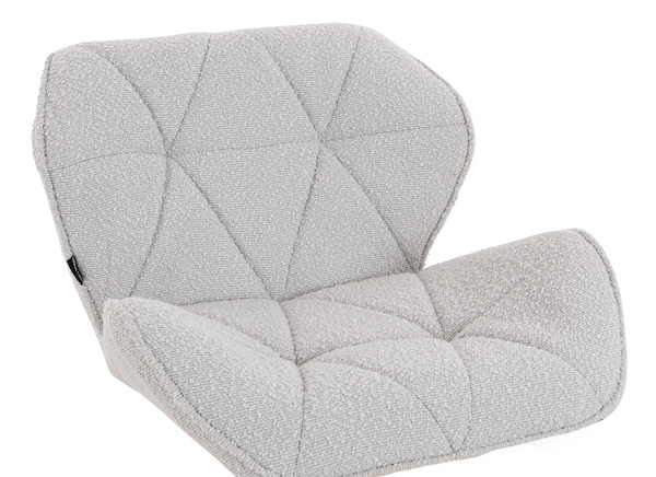 FOTEL HR111N SZARY BARANEK CHROMOWANA PODSTAWA