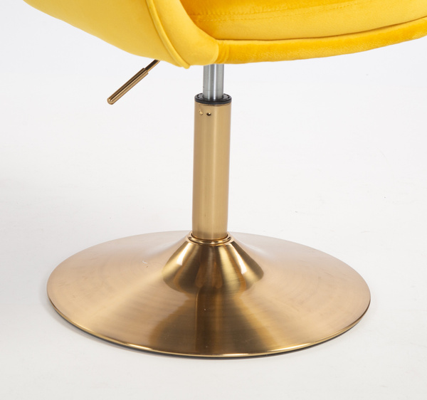 HOKER HR2055N ŻÓŁTY WELUR ZŁOTA PODSTAWA