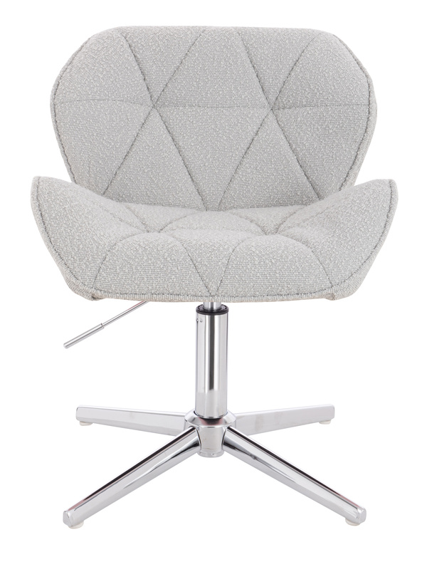 FOTEL HR111CROSS SZARY BARANEK CHROMOWANA PODSTAWA