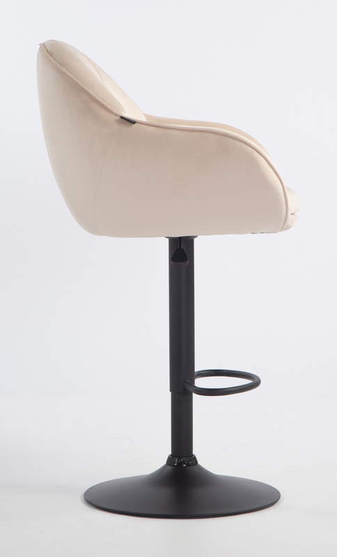 HOKER HR2055W KREMOWY WELUR CZARNA PODSTAWA