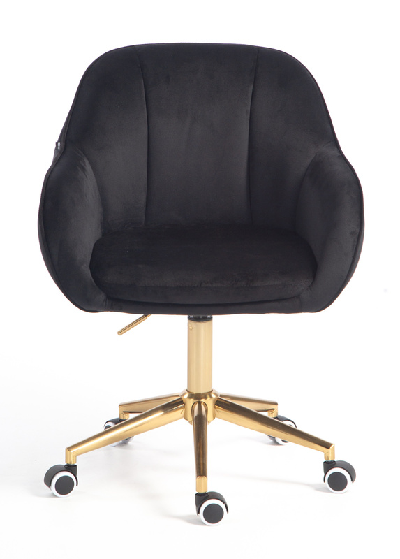 HOKER HR2055K CZARNY WELUR ZŁOTA PODSTAWA