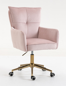 HOKER HR250K PUDROWY RÓŻ WELUR  ZŁOTA PODSTAWA