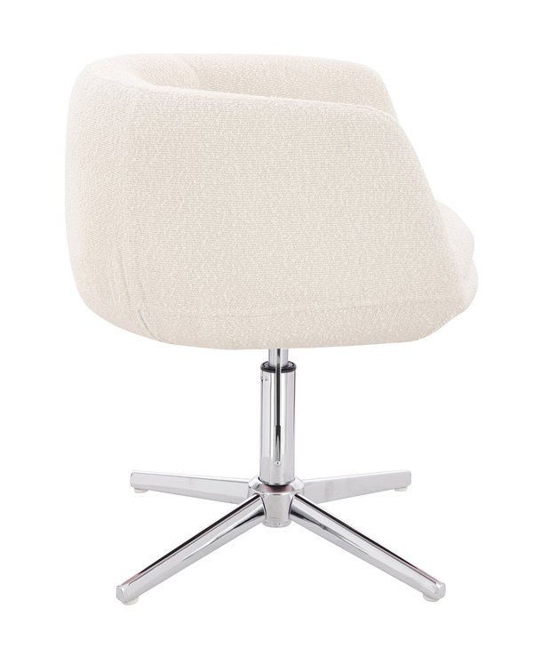 FOTEL HR333CROSS KREMOWY BARANEK CHROMOWANA PODSTAWA