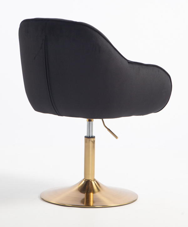 HOKER HR2055N CZARNY WELUR ZŁOTA PODSTAWA