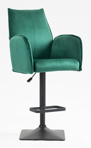 FOTEL HR280KW BUTELKOWA ZIELEŃ WELUR CZARNA PODSTAWA
