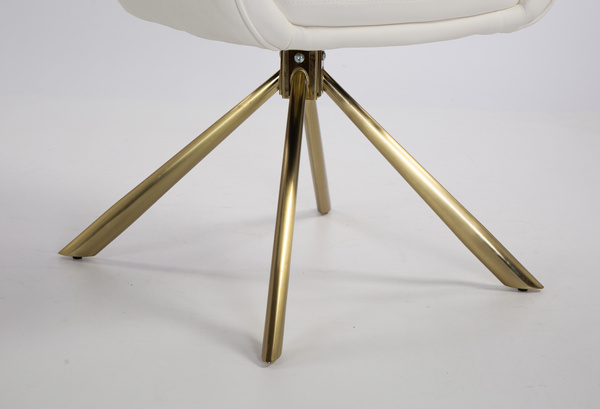 FOTEL HR2055 BIAŁY ZŁOTY PAJĄK