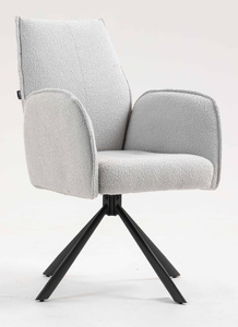 FOTEL HR280 SZARY BARANEK CZARNY PAJĄK