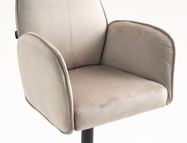 FOTEL HR280W LATTE WELUR CZARNA PODSTAWA