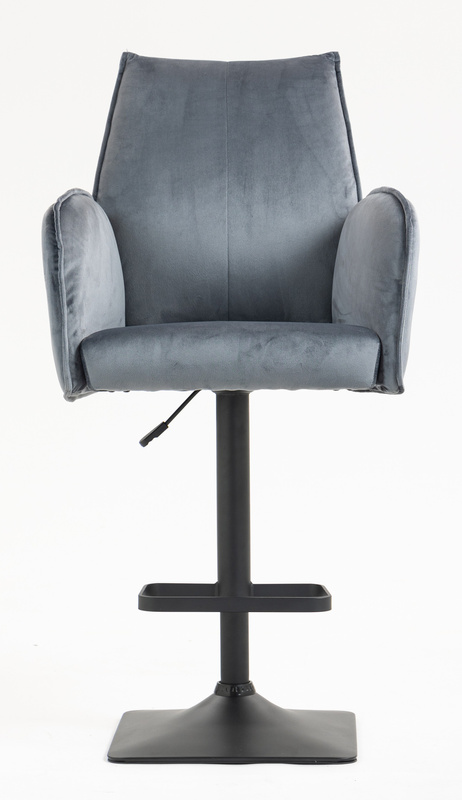 FOTEL HR280KW GRAFITOWY WELUR CZARNA PODSTAWA