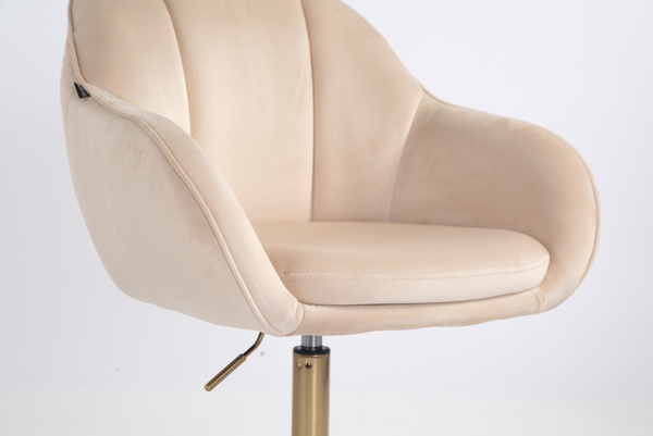 HOKER HR2055K KREMOWY WELUR ZŁOTA PODSTAWA