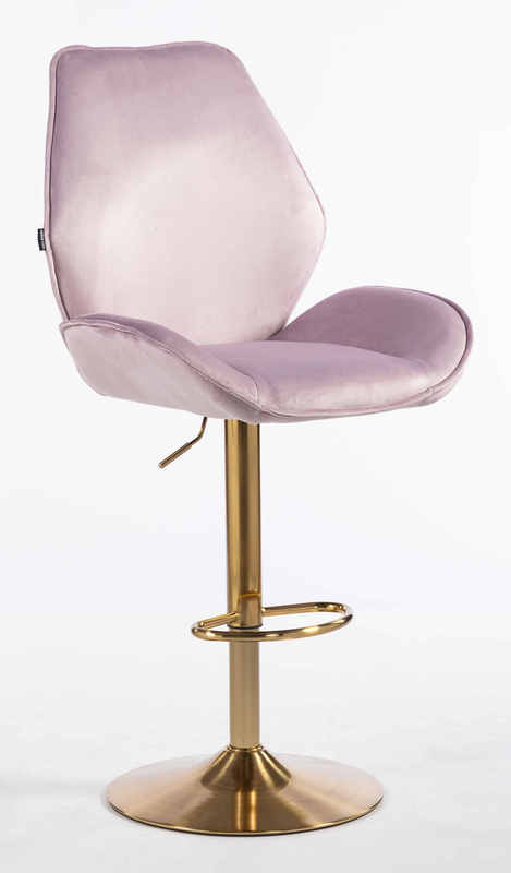 FOTEL HR350W WRZOSOWY WELUR ZŁOTA PODSTAWA