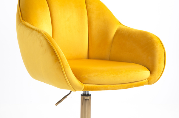 HOKER HR2055K ŻÓŁTY WELUR ZŁOTA PODSTAWA