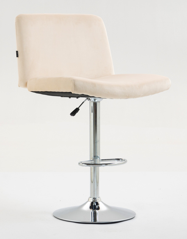 HOKER HR150W KREMOWY WELUR CHROMOWANA PODSTAWA