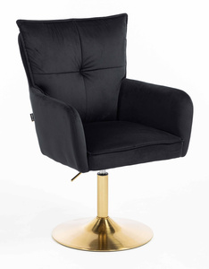 HOKER HR250N CZARNY WELUR ZŁOTA PODSTAWA