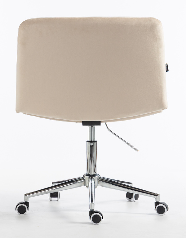 HOKER HR150K KREMOWY WELUR CHROMOWANA PODSTAWA