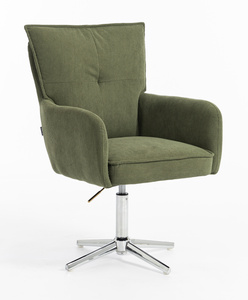 HOKER HR250CROSS ZIELONY SZAŁWIA PREMIUM CORD SZTRUKS CHROMOWANA PODSTAWA