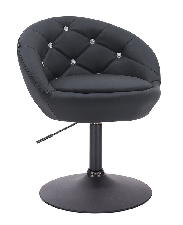 FOTEL HR948N CZARNY EKOSKÓRA CZARNA PODSTAWA