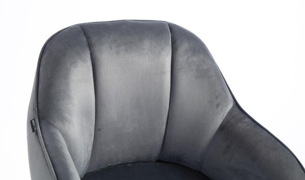 HOKER HR2055K GRAFITOWY WELUR ZŁOTA PODSTAWA