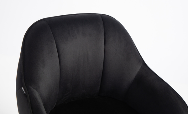 HOKER HR2055N CZARNY WELUR ZŁOTA PODSTAWA