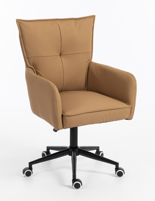 HOKER HR250K KARMELOWY EKOSKÓRA PREMIUM SOFT CZARNA PODSTAWA