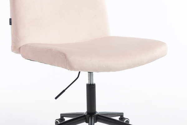 HOKER HR150K PUDROWY RÓŻ WELUR CZARNA PODSTAWA