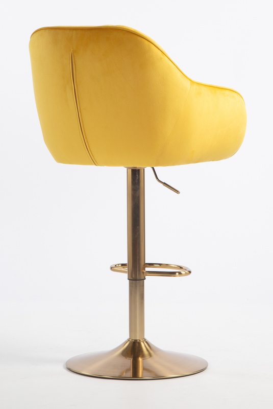 HOKER HR2055W ŻÓŁTY WELUR ZŁOTA PODSTAWA